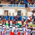 Honor Guards Place Banners at Naadam