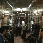 Inside the subway car