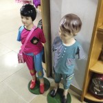 Retro mannequins in the souvenir shop