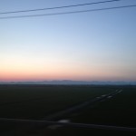 Sunset from the high speed train