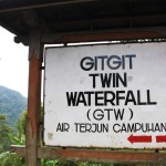 Gitgit Twin Waterfall Sign
