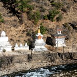 Stupas in three styles