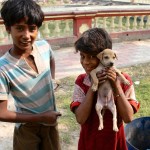 Boys with Puppy Dakhineswar