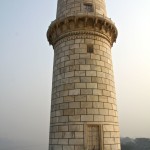 Taj Mahal Pillar and Woman