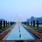 Taj Mahal View with Pond