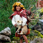 Lares Trek Day 2 Village girl with dog