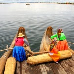 Uros Floating Islands Reed Boat Rowers