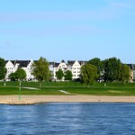 Dusseldorf Rhine Promenade View of Houses