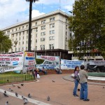 Buenos Aires Plaza de Mayo Protest Signs