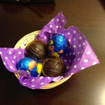 Cute basket of eggs for Easter!