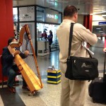 Harp player... a rare street musician
