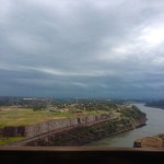 Itaipu Dam View from Bridge