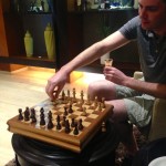 Chess board available for guests!