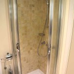 Standalone shower in guest bathroom
