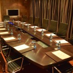 A number of different configurations for conference rooms