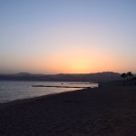 Sunset on the beach at the Kempinski Aqaba