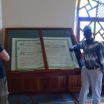 Our guide reading a passage from the Koran