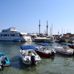 Paphos Town Harbor Boats