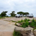 Our SUVs on at a viewpoint