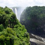 Victoria Falls Bridge - View of Falls