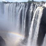 Victoria Falls Zambia - Falls and Rainbow