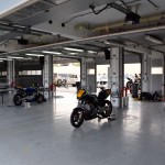 Motorcycles in the pit
