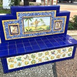 Spanish tiled benches